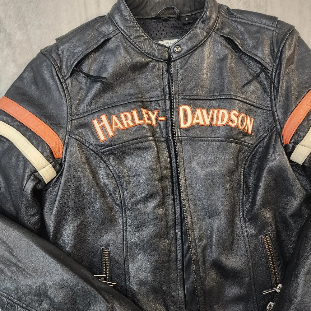 Harley-Davidson Genuine Leather Motorcycle Jacket - Picture 11 of 15